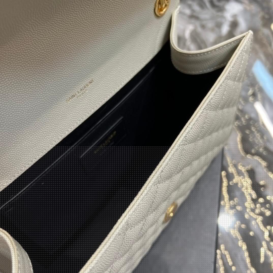 Ysl Envelope Bag Medium White 487206